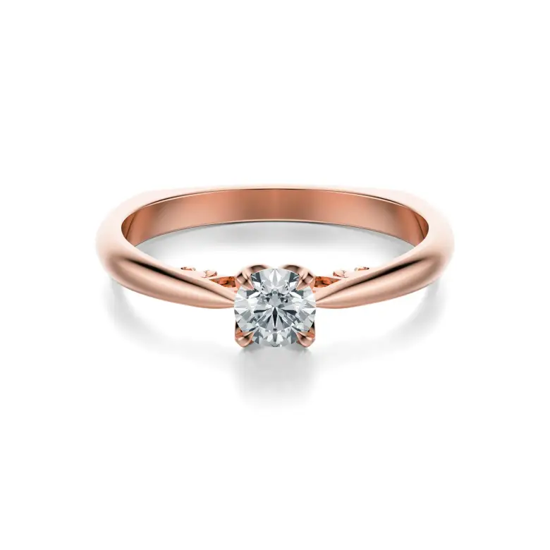 Pierścionek z diamentem różowe złoto AJPZ_074